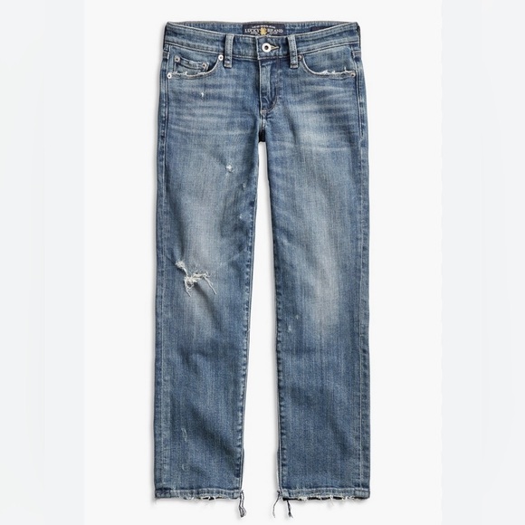 Lucky Brand Sweet Crop distressed Jean size 2/26 - Picture 1 of 8
